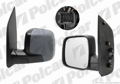 Polcar 2391524M - Ārējais atpakaļskata spogulis autodraugiem.lv