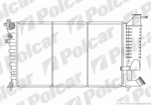 Polcar 2350080X - Radiators, Motora dzesēšanas sistēma autodraugiem.lv