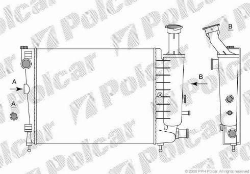 Polcar 2304081X - Radiators, Motora dzesēšanas sistēma autodraugiem.lv