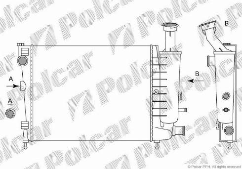 Polcar 230408-1 - Radiators, Motora dzesēšanas sistēma autodraugiem.lv
