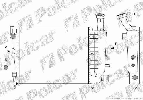 Polcar 2304083X - Radiators, Motora dzesēšanas sistēma autodraugiem.lv