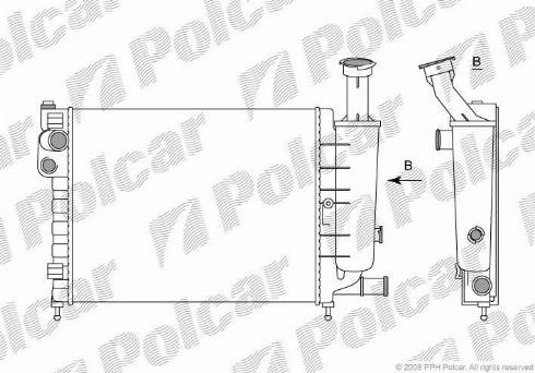 Polcar 2305084X - Radiators, Motora dzesēšanas sistēma autodraugiem.lv