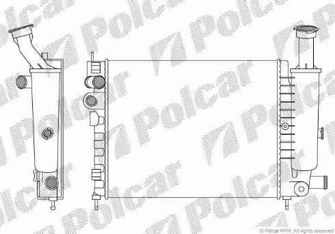 Polcar 230508-1 - Radiators, Motora dzesēšanas sistēma autodraugiem.lv