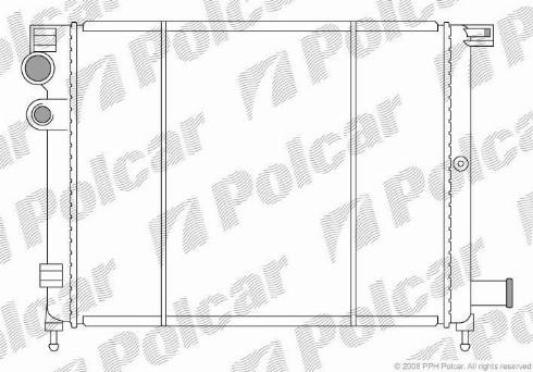 Polcar 2305083X - Radiators, Motora dzesēšanas sistēma autodraugiem.lv