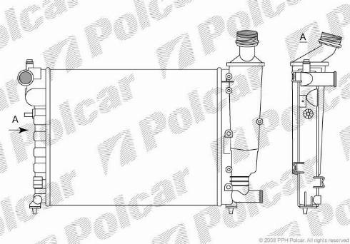 Polcar 2306085X - Radiators, Motora dzesēšanas sistēma autodraugiem.lv