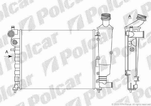 Polcar 2306081X - Radiators, Motora dzesēšanas sistēma autodraugiem.lv