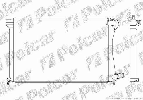 Polcar 2300081X - Radiators, Motora dzesēšanas sistēma autodraugiem.lv