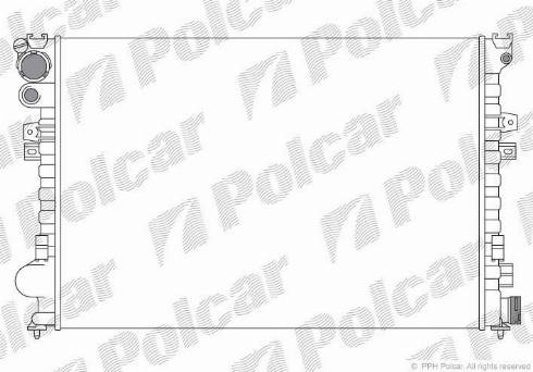 Polcar 2380082X - Radiators, Motora dzesēšanas sistēma autodraugiem.lv