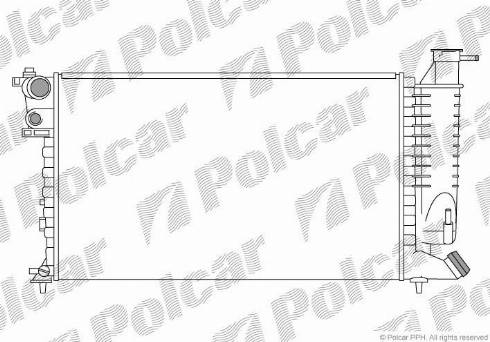 Polcar 2324085X - Radiators, Motora dzesēšanas sistēma autodraugiem.lv