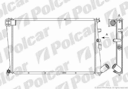 Polcar 2325085X - Radiators, Motora dzesēšanas sistēma autodraugiem.lv