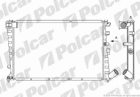 Polcar 232508-5 - Radiators, Motora dzesēšanas sistēma autodraugiem.lv