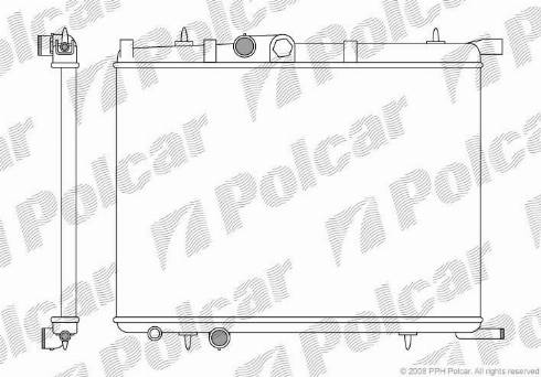 Polcar 232808-1 - Radiators, Motora dzesēšanas sistēma autodraugiem.lv