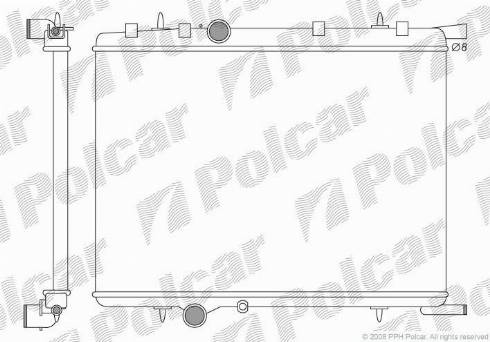 Polcar 2328083X - Radiators, Motora dzesēšanas sistēma autodraugiem.lv