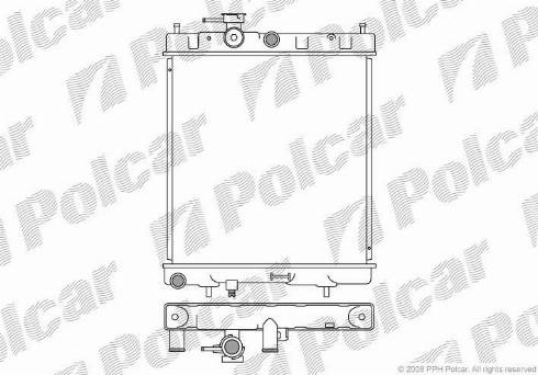 Polcar 2705081K - Radiators, Motora dzesēšanas sistēma autodraugiem.lv