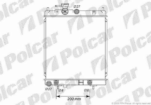 Polcar 270508-3 - Radiators, Motora dzesēšanas sistēma autodraugiem.lv