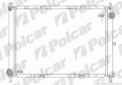 Polcar 2707085K - Radiators, Motora dzesēšanas sistēma autodraugiem.lv