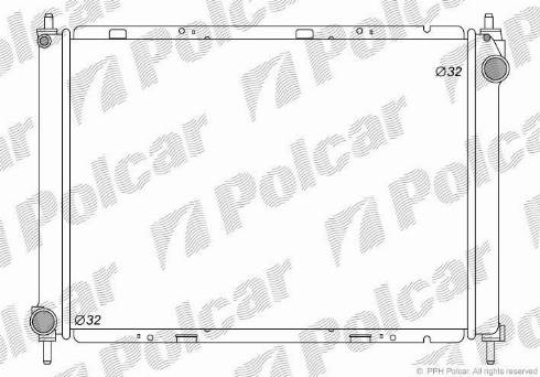 Polcar 2707086K - Radiators, Motora dzesēšanas sistēma autodraugiem.lv