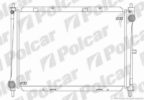 Polcar 2711081K - Radiators, Motora dzesēšanas sistēma autodraugiem.lv