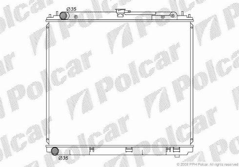 Polcar 2782081K - Radiators, Motora dzesēšanas sistēma autodraugiem.lv