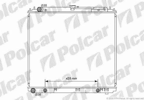 Polcar 2782082K - Radiators, Motora dzesēšanas sistēma autodraugiem.lv