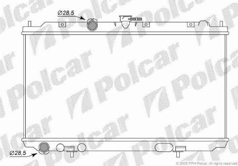 Polcar 2734084K - Radiators, Motora dzesēšanas sistēma autodraugiem.lv
