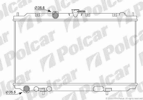 Polcar 2734085K - Radiators, Motora dzesēšanas sistēma autodraugiem.lv