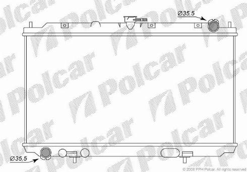 Polcar 2734083K - Radiators, Motora dzesēšanas sistēma autodraugiem.lv