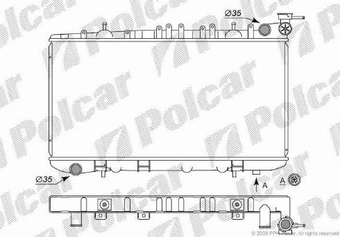 Polcar 273108-4 - Radiators, Motora dzesēšanas sistēma autodraugiem.lv