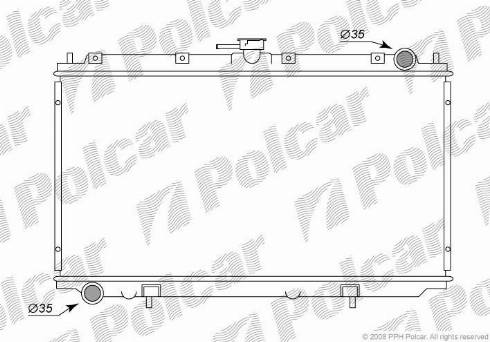 Polcar 2732082K - Radiators, Motora dzesēšanas sistēma autodraugiem.lv