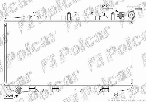 Polcar 2729082K - Radiators, Motora dzesēšanas sistēma autodraugiem.lv