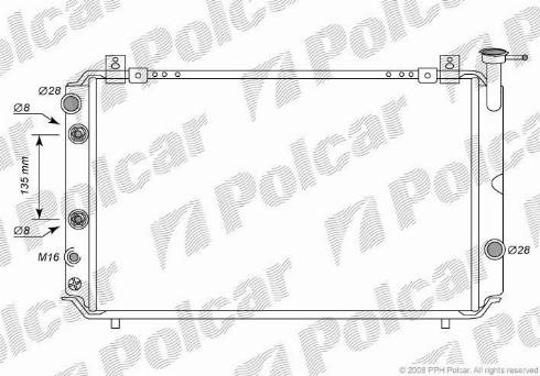 Polcar 2725083K - Radiators, Motora dzesēšanas sistēma autodraugiem.lv