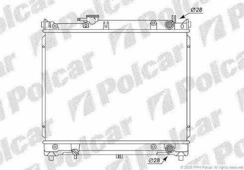 Polcar 740308-1 - Radiators, Motora dzesēšanas sistēma autodraugiem.lv