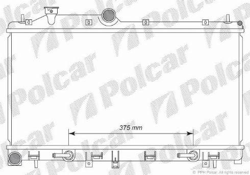 Polcar 7243081K - Radiators, Motora dzesēšanas sistēma autodraugiem.lv