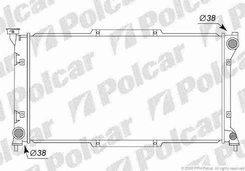 Polcar 7206081K - Radiators, Motora dzesēšanas sistēma autodraugiem.lv