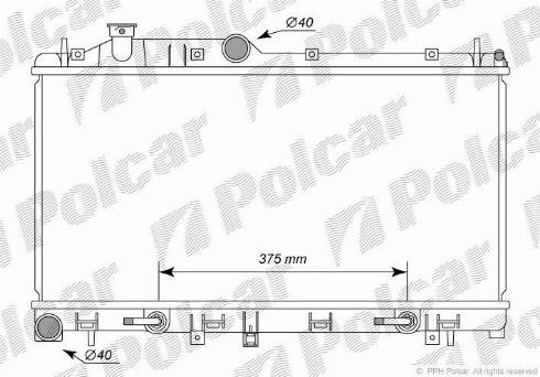 Polcar 7208085K - Radiators, Motora dzesēšanas sistēma autodraugiem.lv