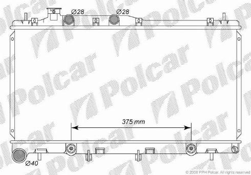 Polcar 7208081K - Radiators, Motora dzesēšanas sistēma autodraugiem.lv