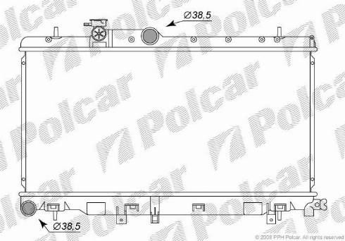 Polcar 7213081K - Radiators, Motora dzesēšanas sistēma autodraugiem.lv