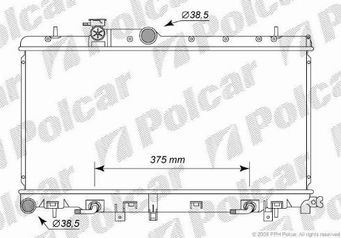 Polcar 7213082K - Radiators, Motora dzesēšanas sistēma autodraugiem.lv