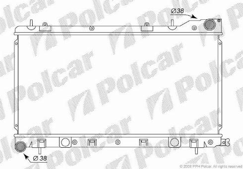 Polcar 7239082K - Radiators, Motora dzesēšanas sistēma autodraugiem.lv