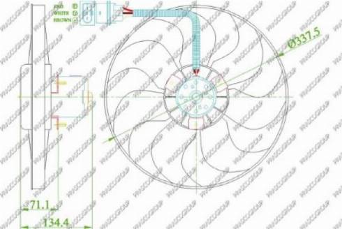 Prasco AD0163320 - Ventilators, Motora dzesēšanas sistēma autodraugiem.lv