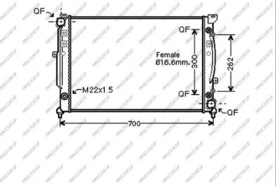 Prasco AD017R017 - Radiators, Motora dzesēšanas sistēma autodraugiem.lv