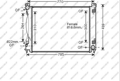 Prasco AD034R008 - Radiators, Motora dzesēšanas sistēma autodraugiem.lv