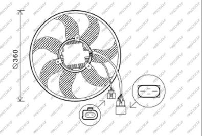 Prasco AD022F003 - Ventilators, Motora dzesēšanas sistēma autodraugiem.lv