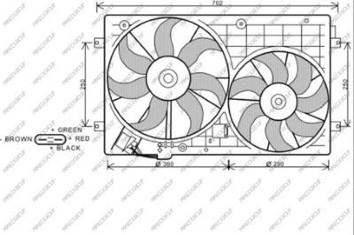 Prasco AD320F002 - Ventilators, Motora dzesēšanas sistēma autodraugiem.lv
