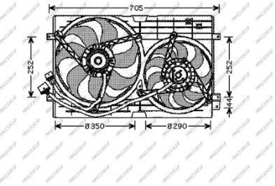 Prasco AD200F002 - Ventilators, Motora dzesēšanas sistēma autodraugiem.lv