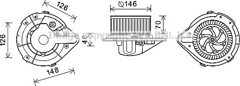 Prasco AI8370 - Elektromotors, Salona ventilācija autodraugiem.lv