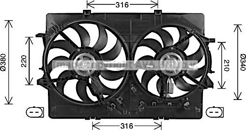 Prasco AI7522 - Ventilators, Motora dzesēšanas sistēma autodraugiem.lv