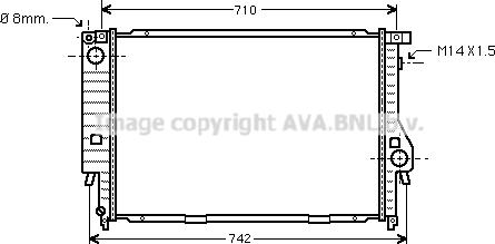 Prasco BW2164 - Radiators, Motora dzesēšanas sistēma autodraugiem.lv