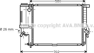 Prasco BWA2201 - Radiators, Motora dzesēšanas sistēma autodraugiem.lv