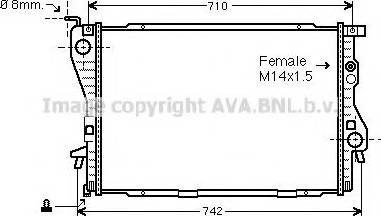 Prasco BWA2202 - Radiators, Motora dzesēšanas sistēma autodraugiem.lv